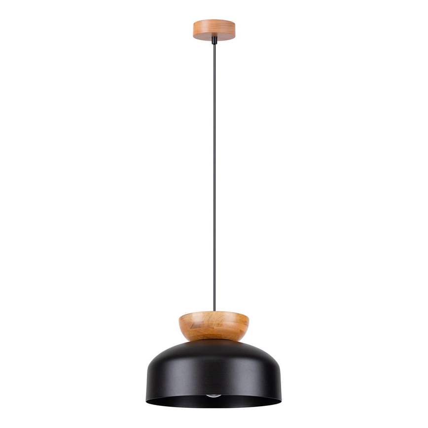 Lestenec na vrvici MARION 1xE27/15W/230V pr. 29,5 cm črna
