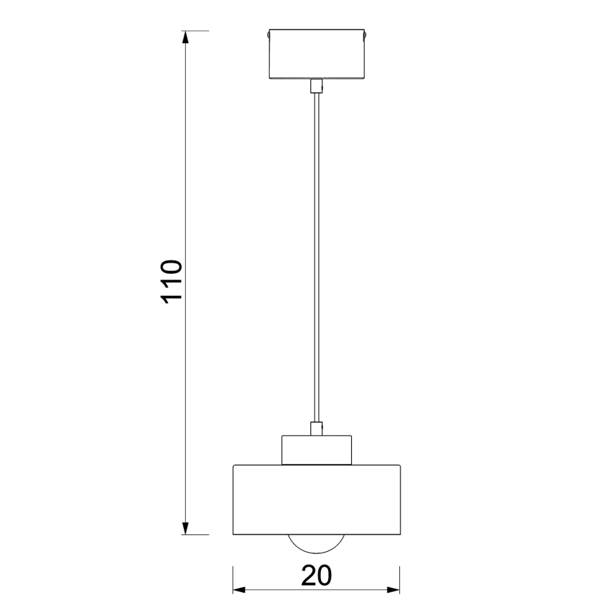Lestenec na vrvici MARTI 1xE27/15W/230V bela/sijajni krom
