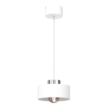 Lestenec na vrvici MARTI 1xE27/15W/230V bela/sijajni krom