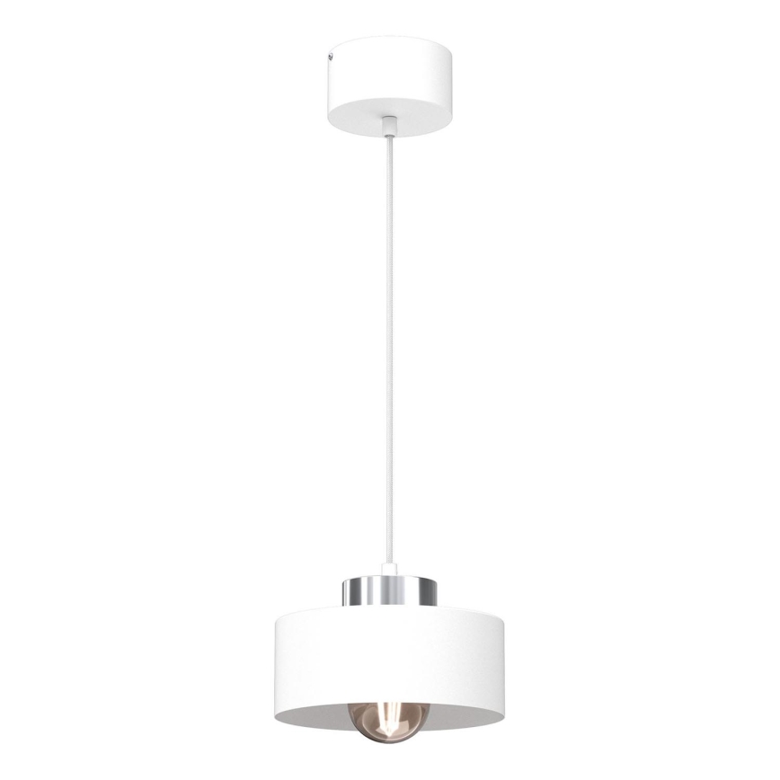 Lestenec na vrvici MARTI 1xE27/15W/230V bela/sijajni krom