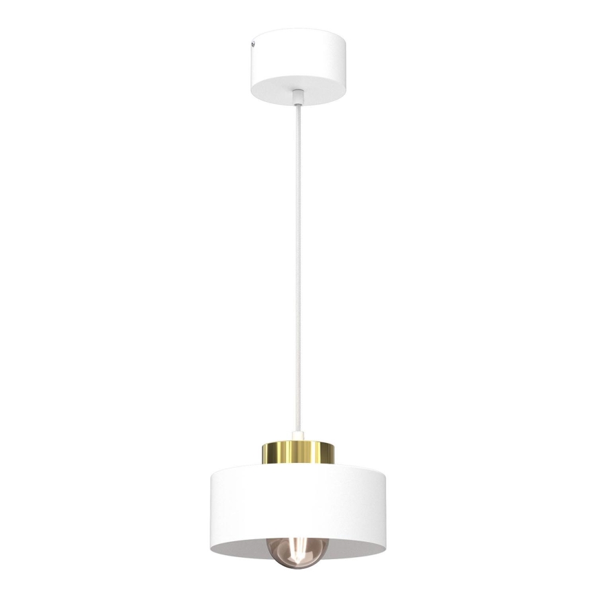 Lestenec na vrvici MARTI 1xE27/15W/230V bela/zlata