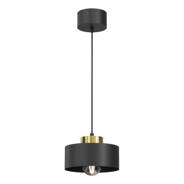 Lestenec na vrvici MARTI 1xE27/15W/230V črna/zlata