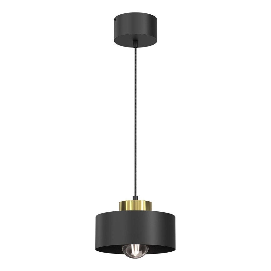 Lestenec na vrvici MARTI 1xE27/15W/230V črna/zlata