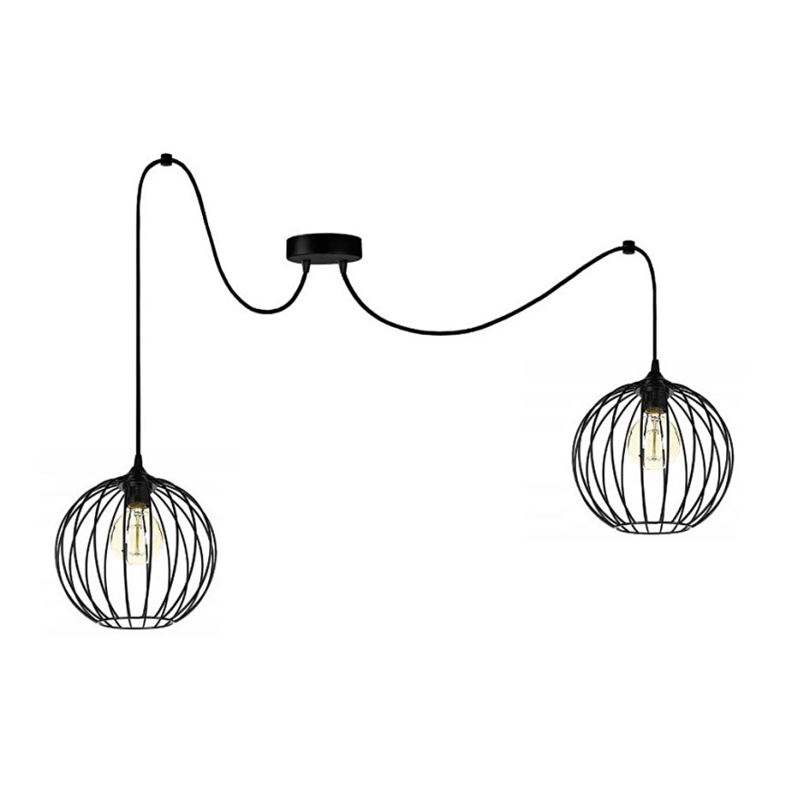 Lestenec na vrvici MATT 2xE27/60W/230V spider