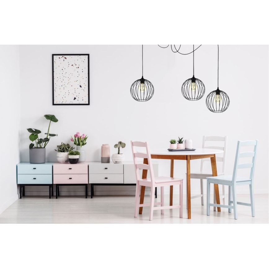 Lestenec na vrvici MATT 3xE27/60W/230V spider