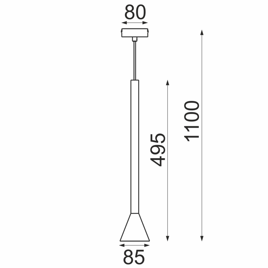 Lestenec na vrvici MAZZO 1xGU10/8W/230V črna