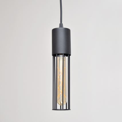 Lestenec na vrvici MELODY 1xE27/15W/230V črna