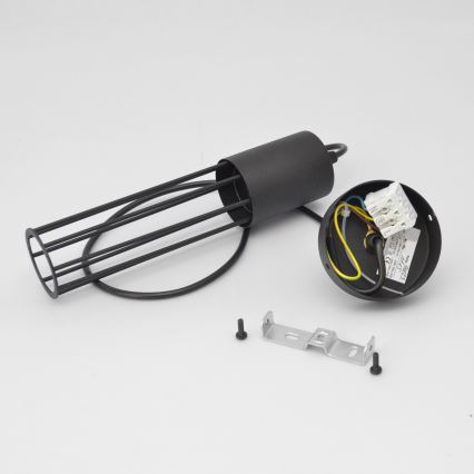 Lestenec na vrvici MELODY 1xE27/15W/230V črna