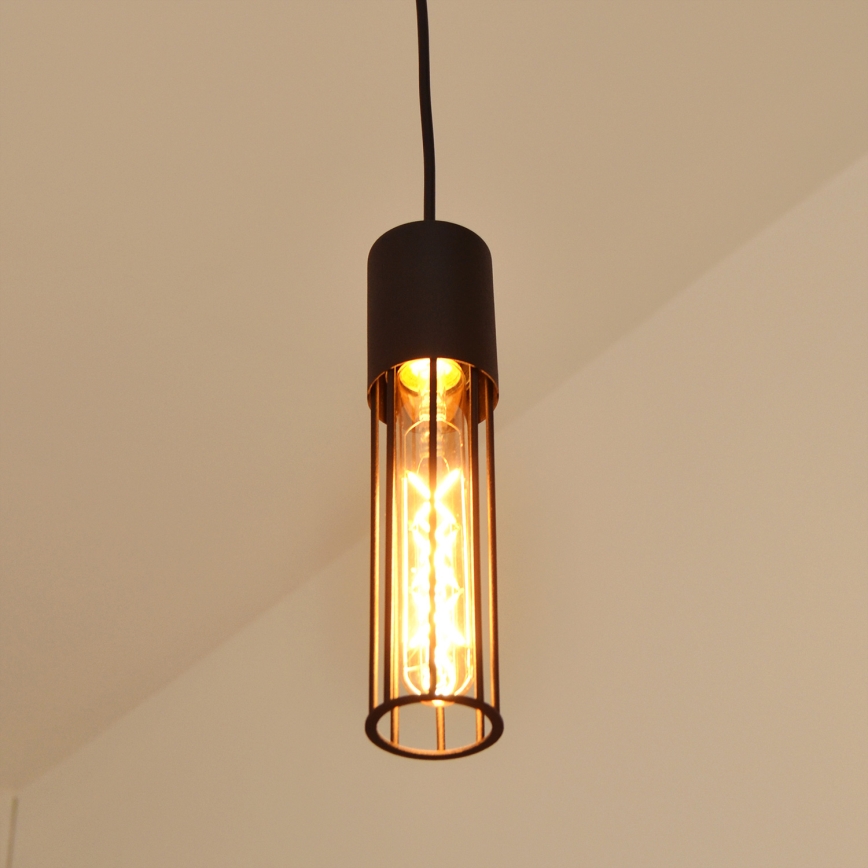 Lestenec na vrvici MELODY 2xE27/15W/230V črna