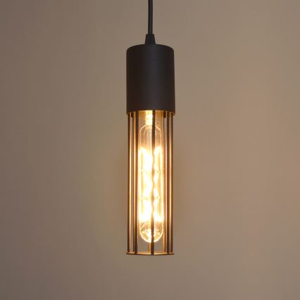 Lestenec na vrvici MELODY 2xE27/15W/230V črna