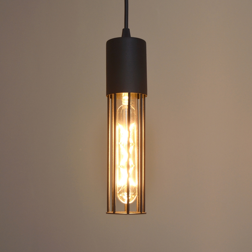 Lestenec na vrvici MELODY 2xE27/15W/230V črna
