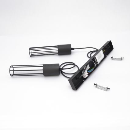 Lestenec na vrvici MELODY 2xE27/15W/230V črna