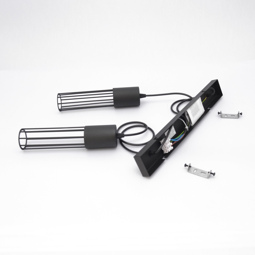 Lestenec na vrvici MELODY 2xE27/15W/230V črna