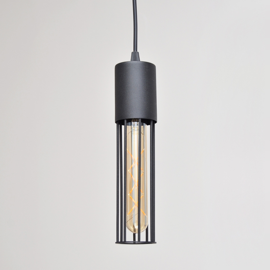 Lestenec na vrvici MELODY 3xE27/15W/230V črna