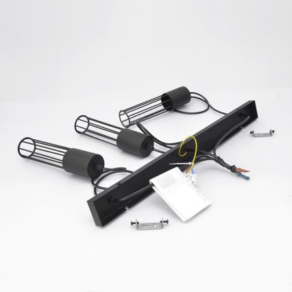 Lestenec na vrvici MELODY 3xE27/15W/230V črna