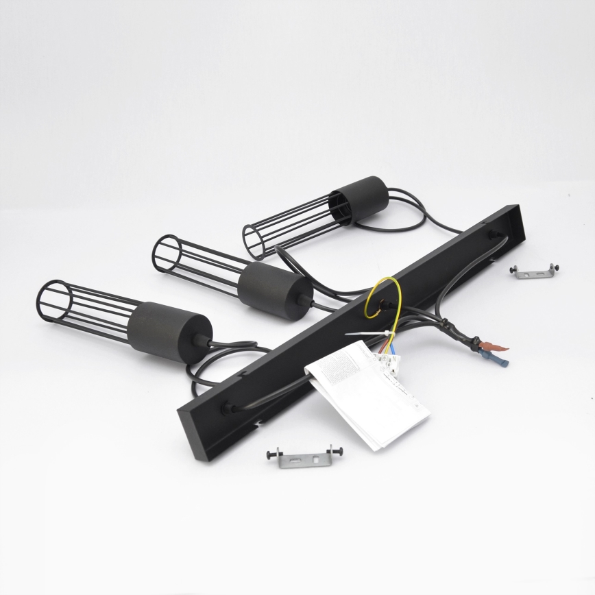 Lestenec na vrvici MELODY 3xE27/15W/230V črna