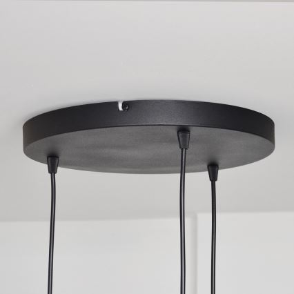 Lestenec na vrvici MELODY 3xE27/15W/230V črna