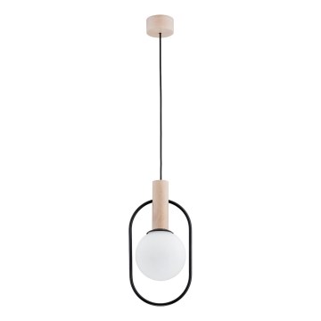 Lestenec na vrvici MIKI 1xE14/10W/230V črna/bež