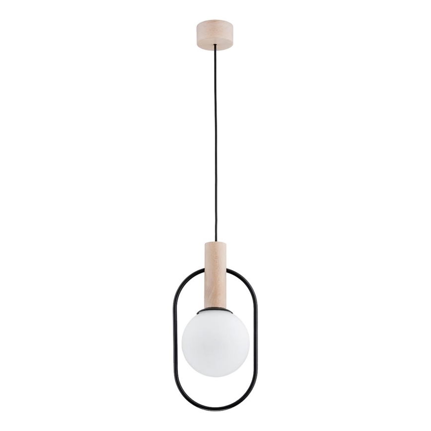 Lestenec na vrvici MIKI 1xE14/10W/230V črna/bež