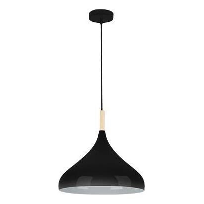 Lestenec na vrvici MIKO 1xE27/60W/230V pr. 32 cm črna