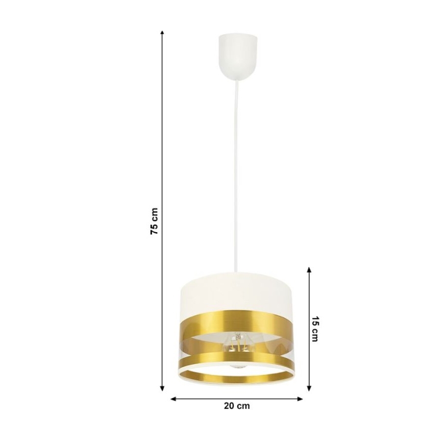 Lestenec na vrvici MILO 1xE27/60W/230V zlat