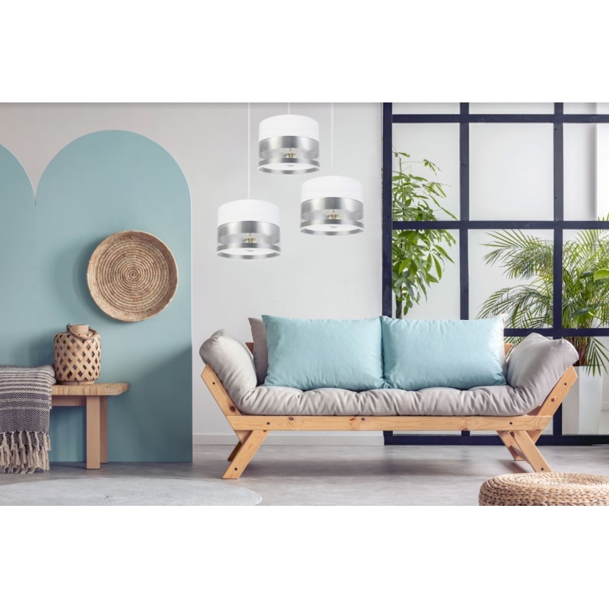 Lestenec na vrvici MILO 3xE27/60W/230V srebrn