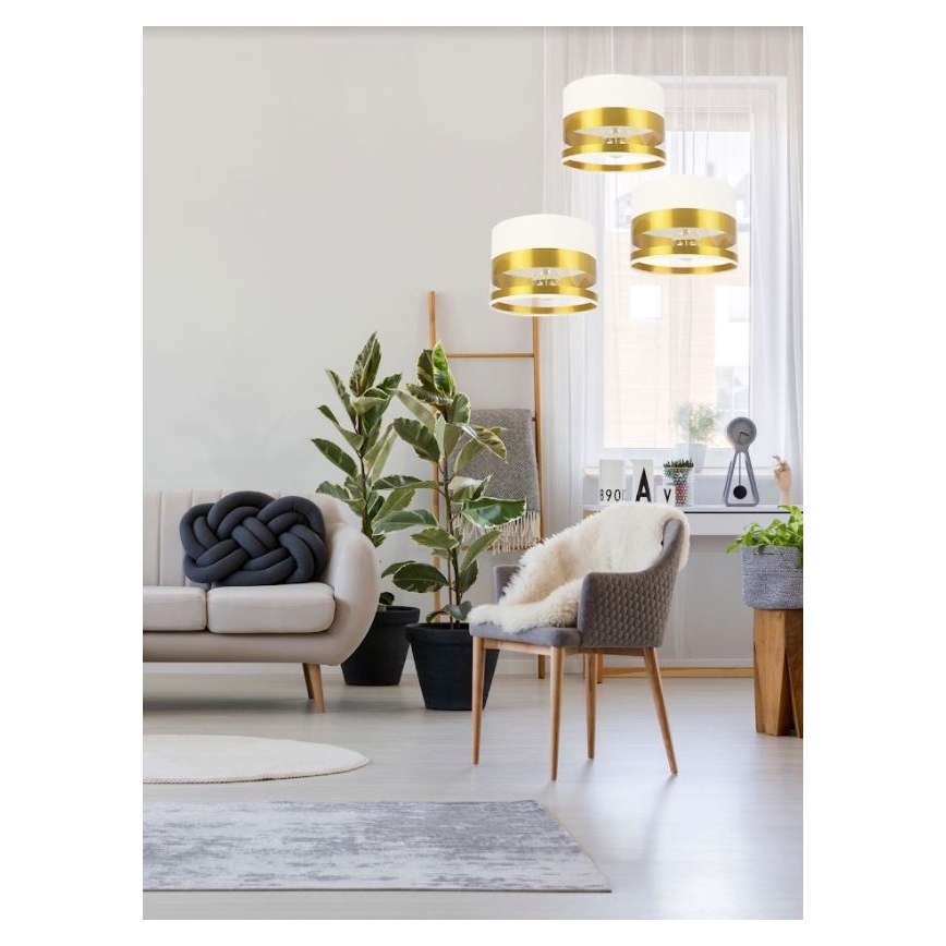 Lestenec na vrvici MILO 3xE27/60W/230V zlat