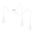 Lestenec na vrvici MIROS 3xE27/60W/230V spider bela