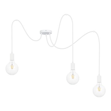 Lestenec na vrvici MIROS 3xE27/60W/230V spider bela
