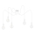 Lestenec na vrvici MIROS 5xE27/60W/230V spider bela