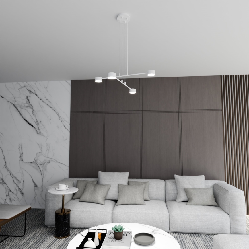 Lestenec na vrvici MODUS 4xGX53/10W/230V bela