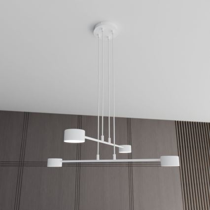 Lestenec na vrvici MODUS 4xGX53/10W/230V bela