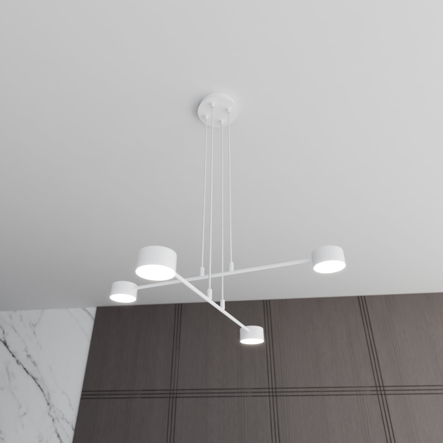 Lestenec na vrvici MODUS 4xGX53/10W/230V bela
