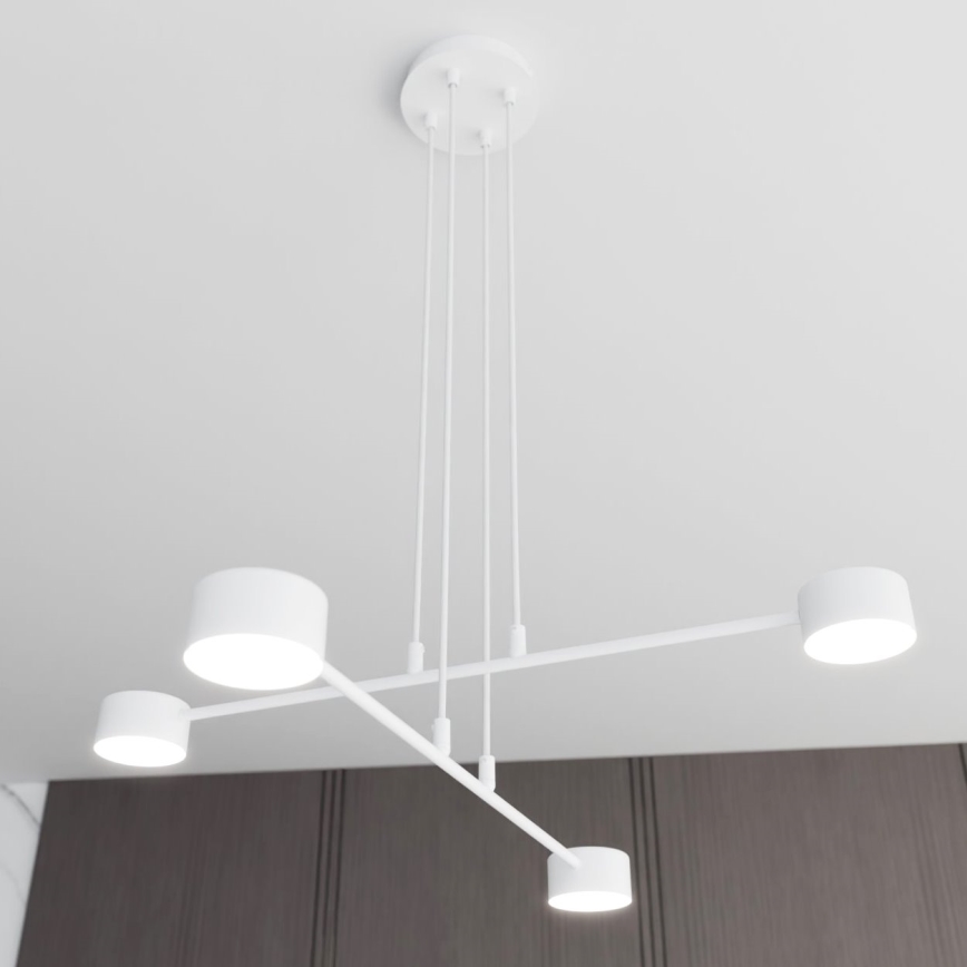 Lestenec na vrvici MODUS 4xGX53/10W/230V bela