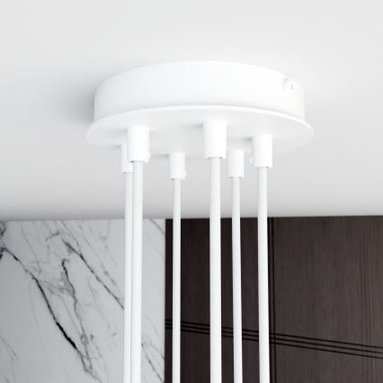 Lestenec na vrvici MODUS 6xGX53/10W/230V bela