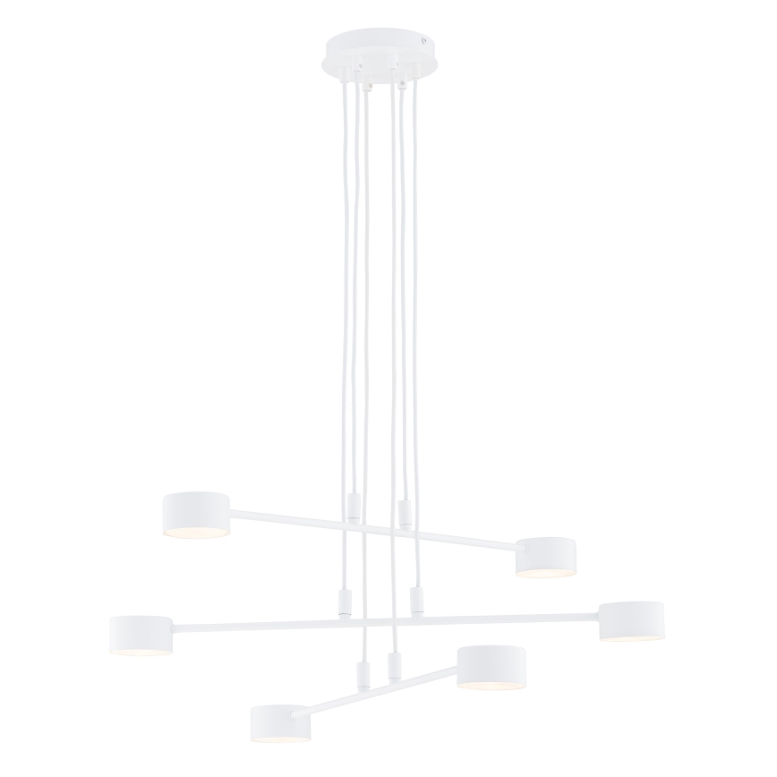 Lestenec na vrvici MODUS 6xGX53/10W/230V bela