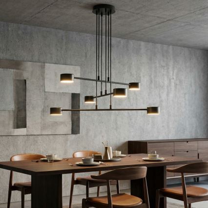 Lestenec na vrvici MODUS 6xGX53/10W/230V črna