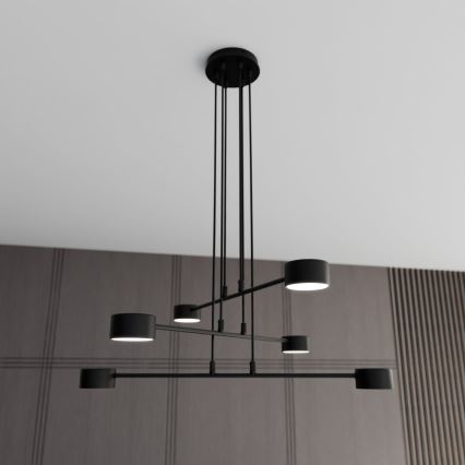 Lestenec na vrvici MODUS 6xGX53/10W/230V črna