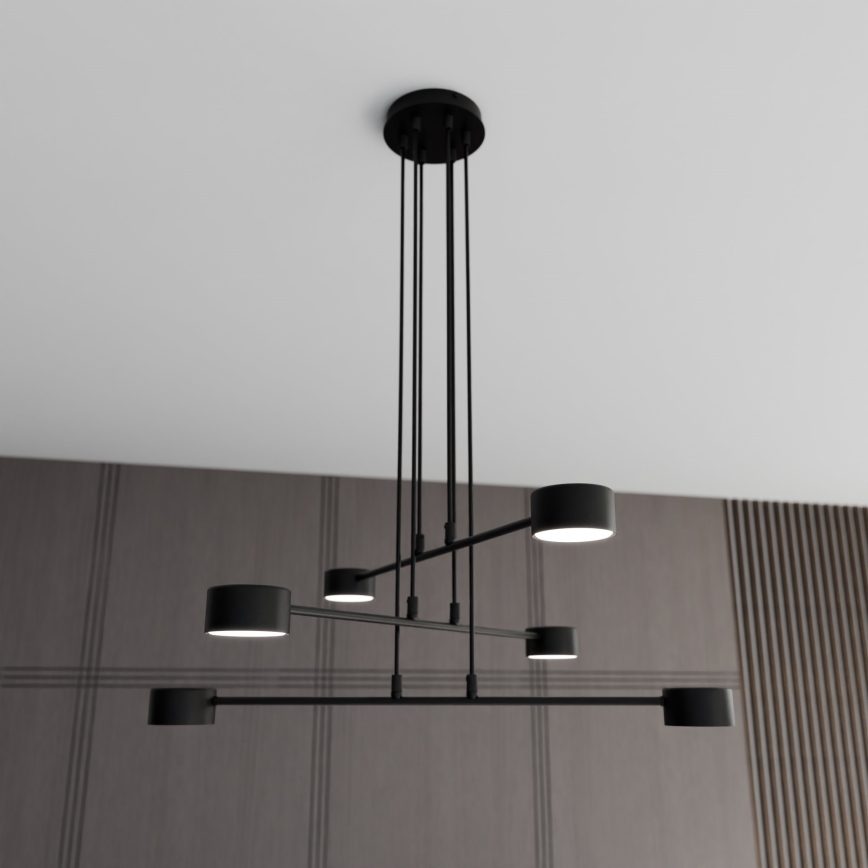 Lestenec na vrvici MODUS 6xGX53/10W/230V črna