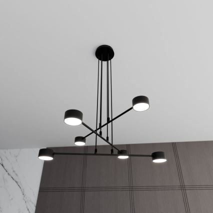Lestenec na vrvici MODUS 6xGX53/10W/230V črna