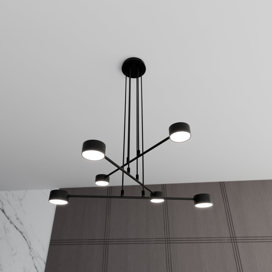 Lestenec na vrvici MODUS 6xGX53/10W/230V črna