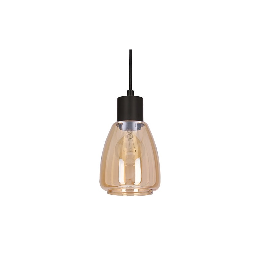 Lestenec na vrvici MOLDO 1xE27/40W/230V črna/dimna bež