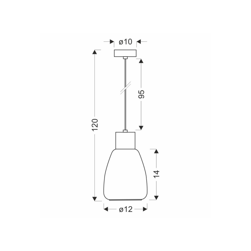 Lestenec na vrvici MOLDO 1xE27/40W/230V črna/dimna bež