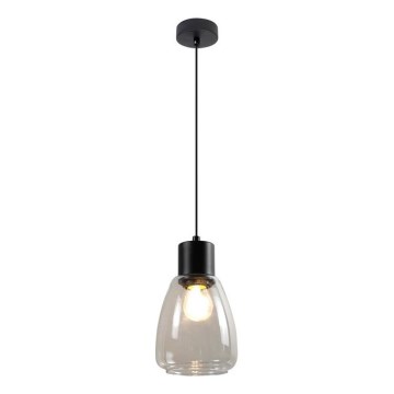 Lestenec na vrvici MOLDO 1xE27/40W/230V črna/prozorna