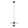 Lestenec na vrvici MONTANA 1xE27/15W/230V pr. 30 cm zlata/črna