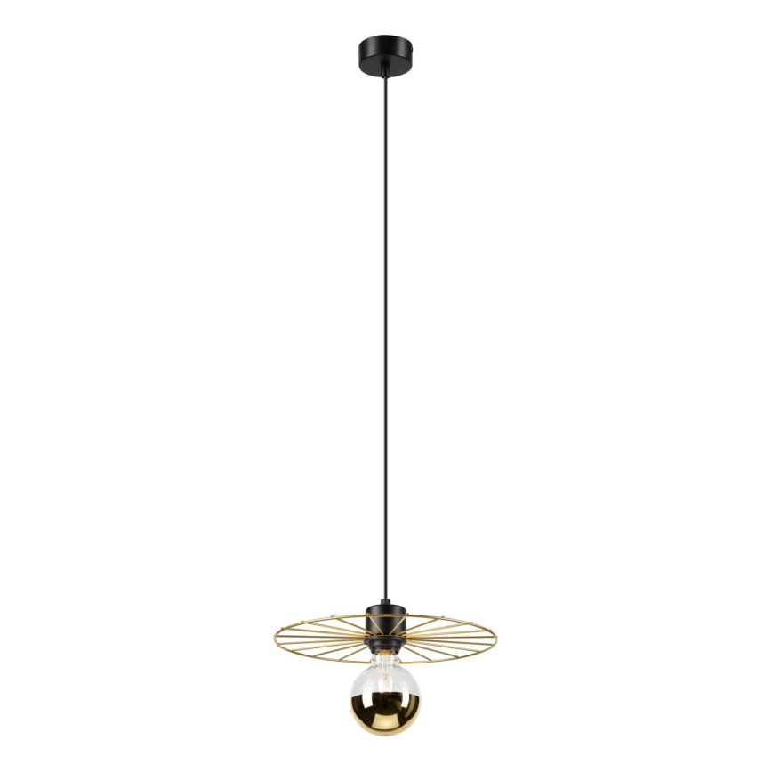 Lestenec na vrvici MONTANA 1xE27/15W/230V pr. 30 cm zlata/črna