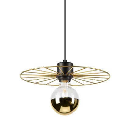 Lestenec na vrvici MONTANA 1xE27/15W/230V pr. 30 cm zlata/črna