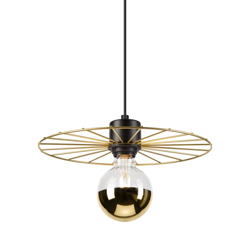 Lestenec na vrvici MONTANA 1xE27/15W/230V pr. 30 cm zlata/črna