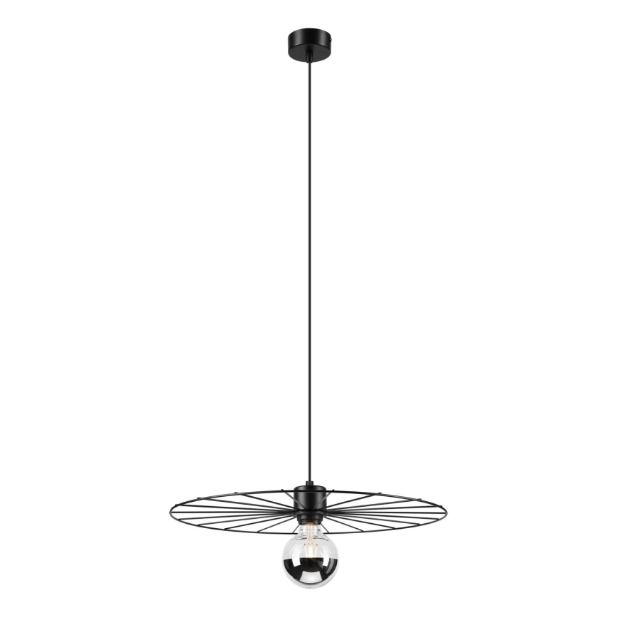 Lestenec na vrvici MONTANA 1xE27/15W/230V pr. 45 cm črna