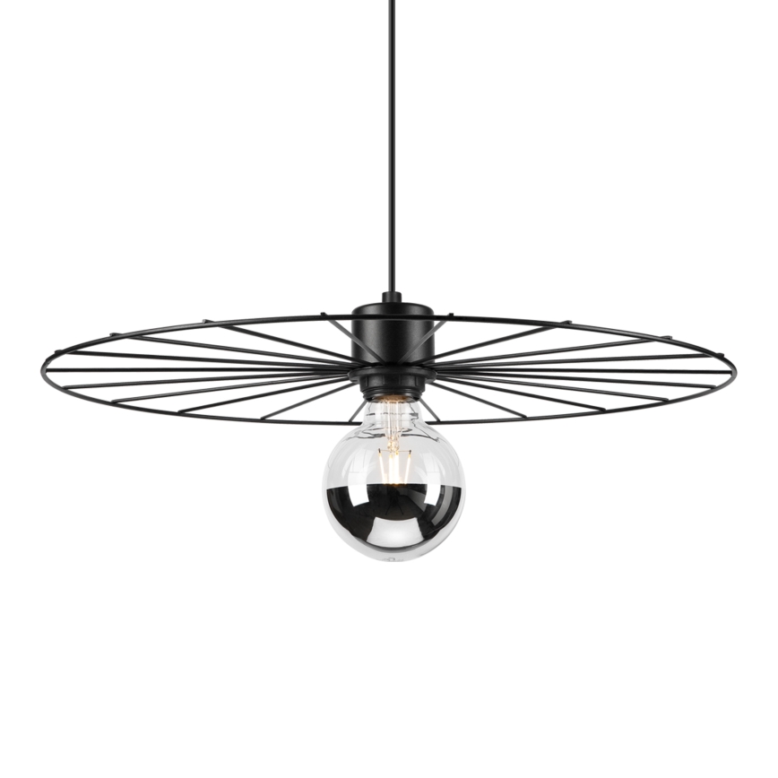 Lestenec na vrvici MONTANA 1xE27/15W/230V pr. 45 cm črna